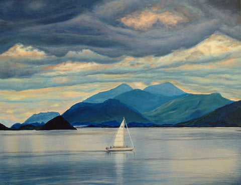 The Sound of Mull an acrylic painting by Rhia Janta-Cooper sold