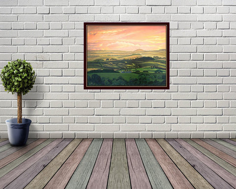 Sunset-landscape by Bellingham as wall art