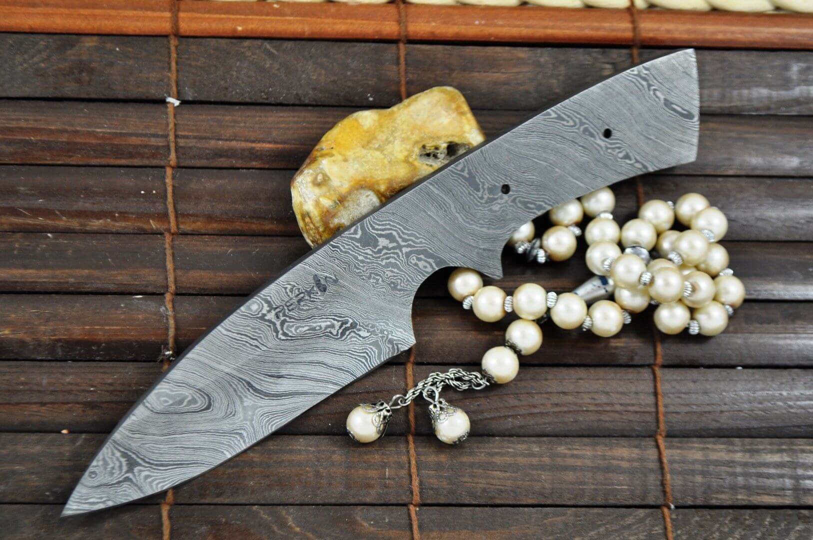 Handmade Damascus Steel Blank Blade BL1   Handmade Damascus Steel Blank Blade Bl1 1024 P 