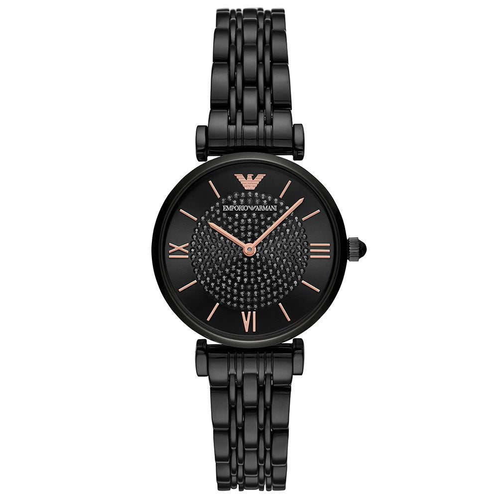 Image of Emporio Armani AR11245 T-Bar Black Ladies Watch
