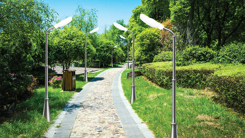 Outdoor Lighting Ideas - LED Street Lights Installed On The Pathway