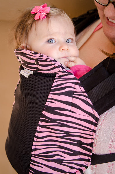 Kinderpack- Pink Zebra with Koolnit – Kindercarry