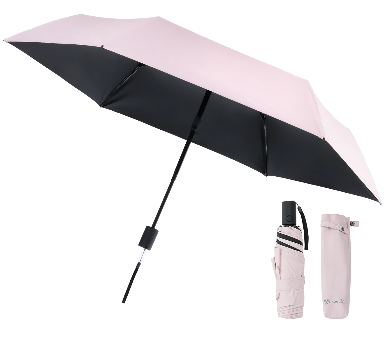 晴れ雨兼用、軽量コンパクト自動開閉式折りたたみ傘 SARK　50cm