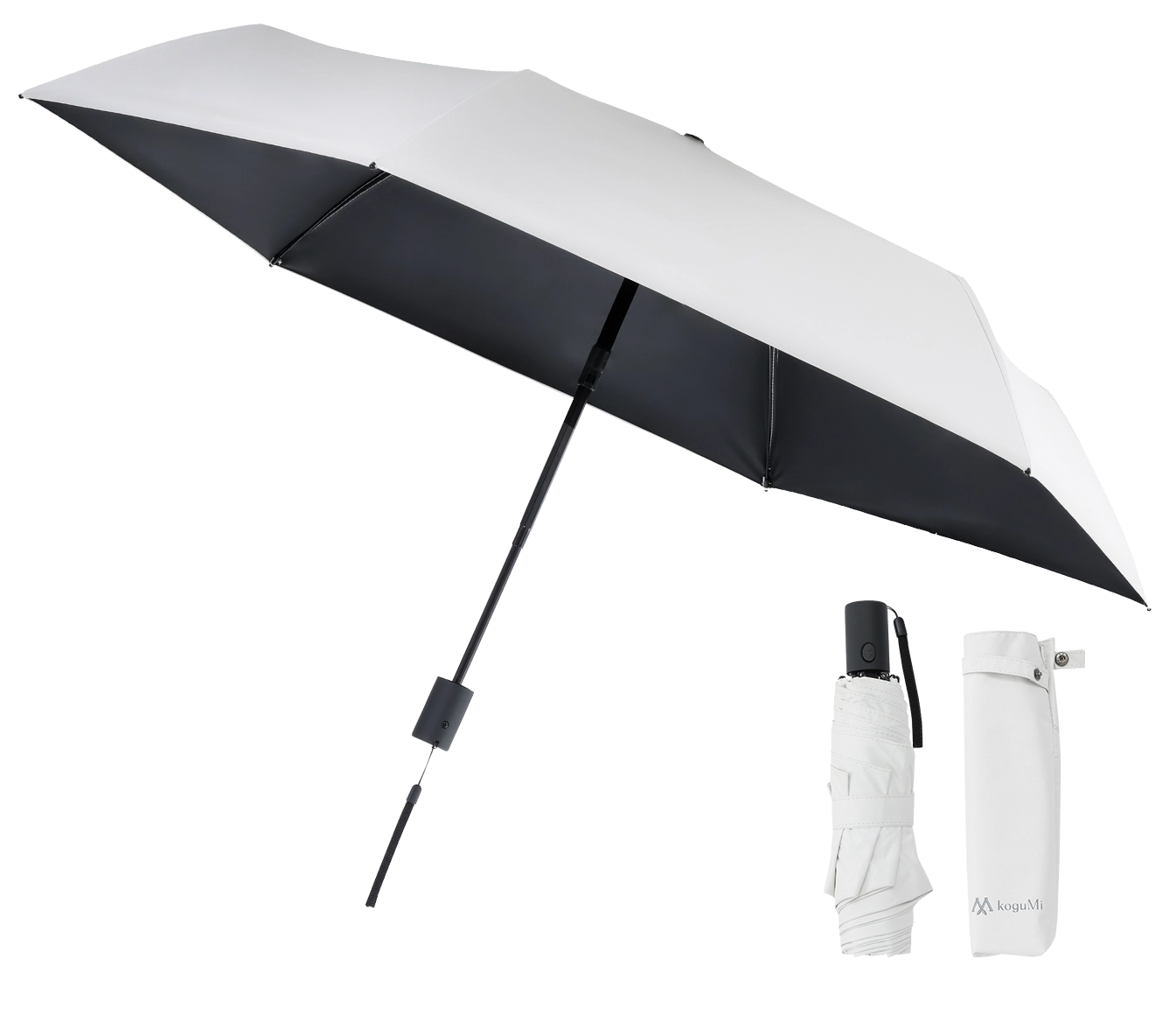 晴れ雨兼用、軽量コンパクト自動開閉式折りたたみ傘 SARK　50cm