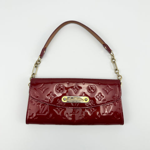 Louis Vuitton Cherry Red Sunset Boulevard Vernis Shoulder Bag