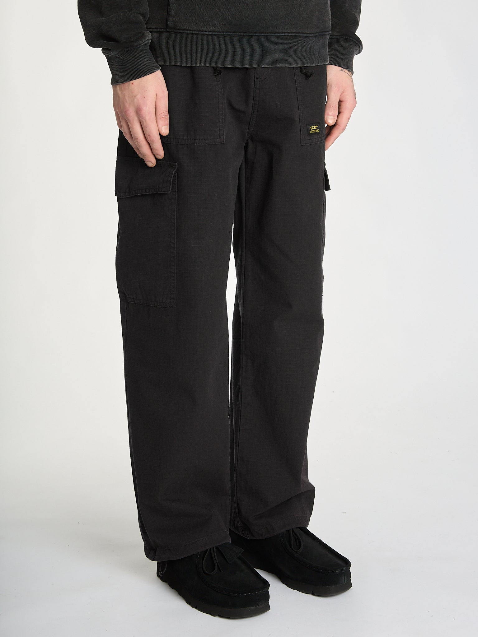 Huxley Ripstop Cargo Trousers - Black