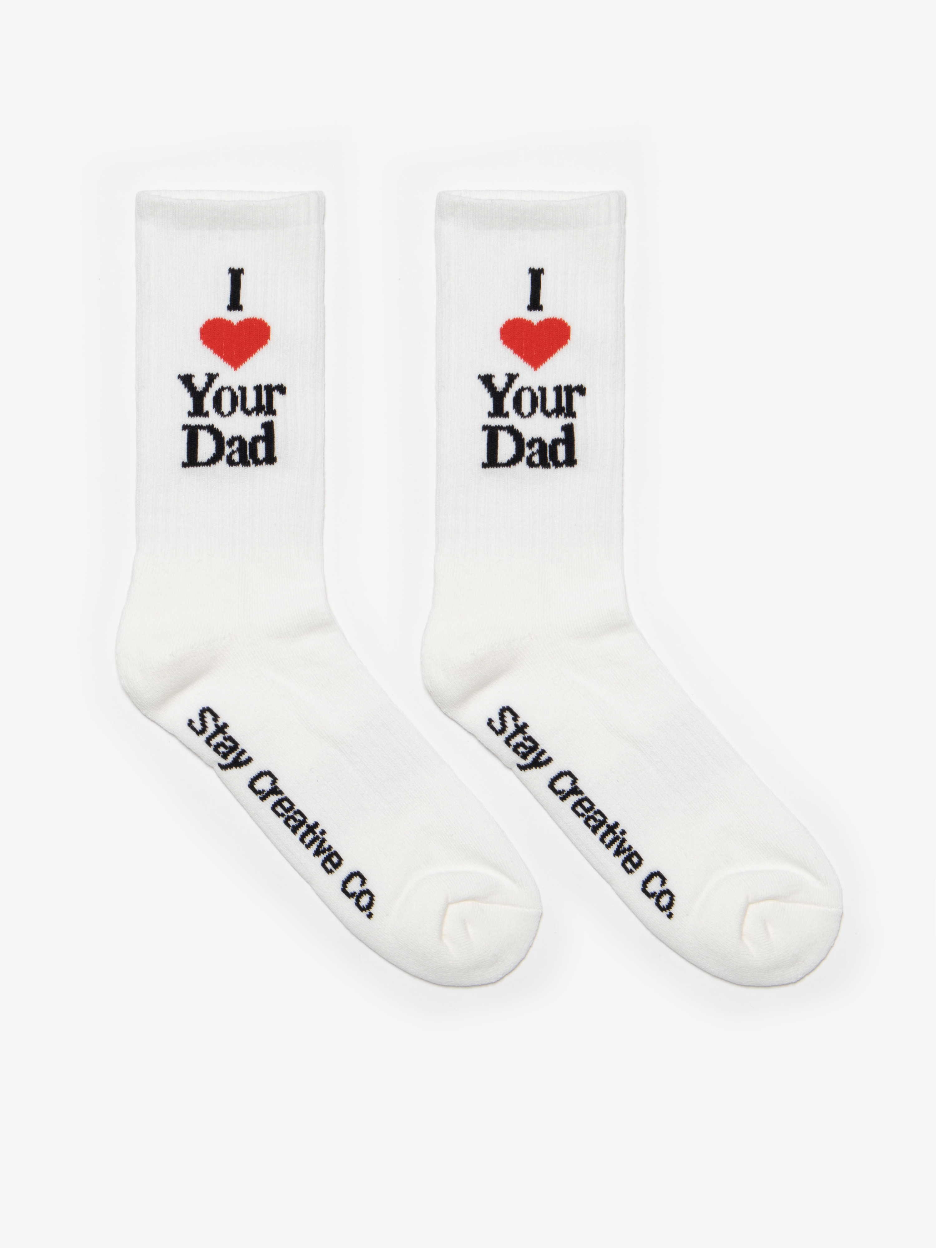 I Love Your Dad Socks - White