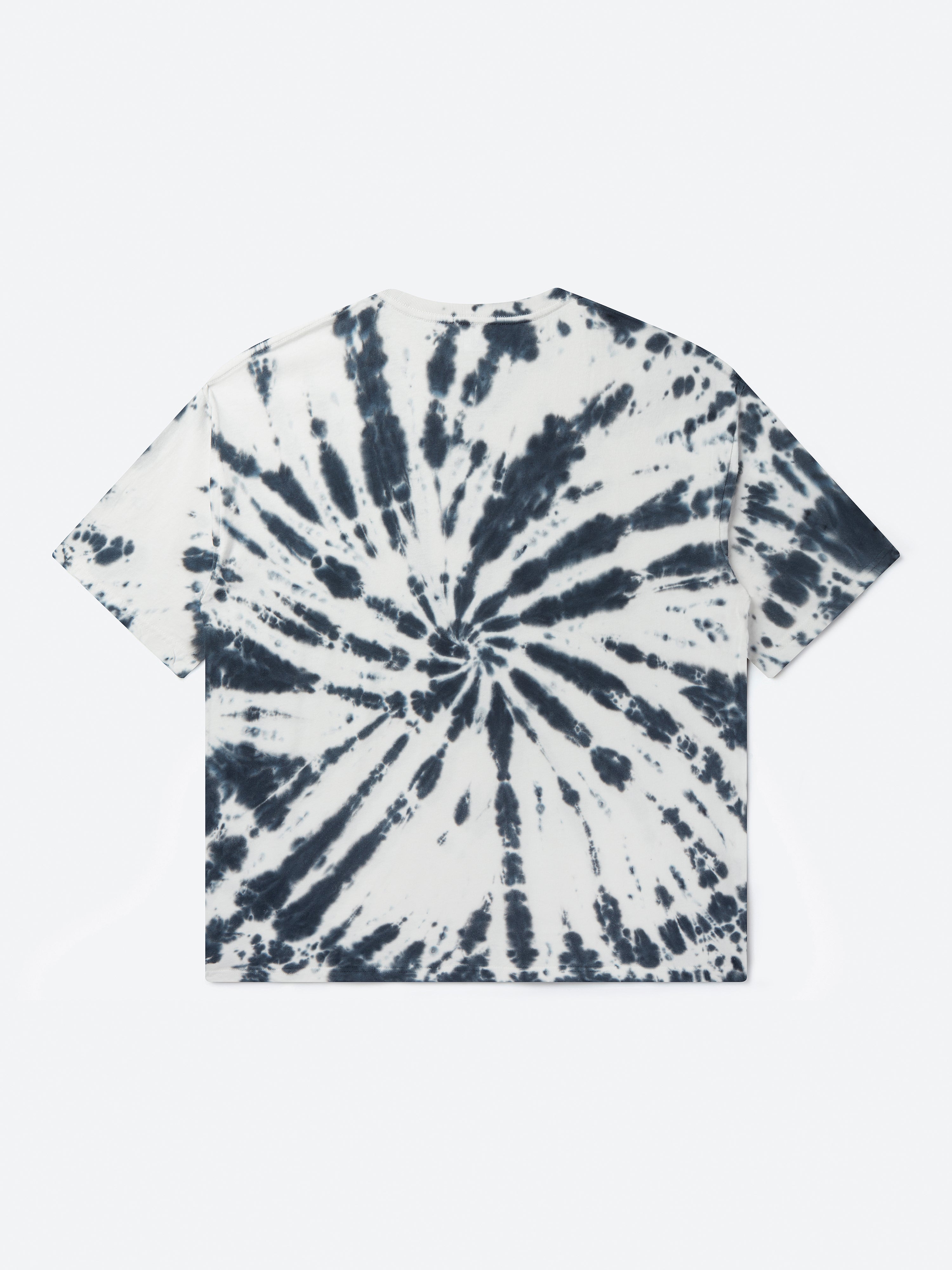 Flowers Tie Dye T-Shirt - Blue Swirl