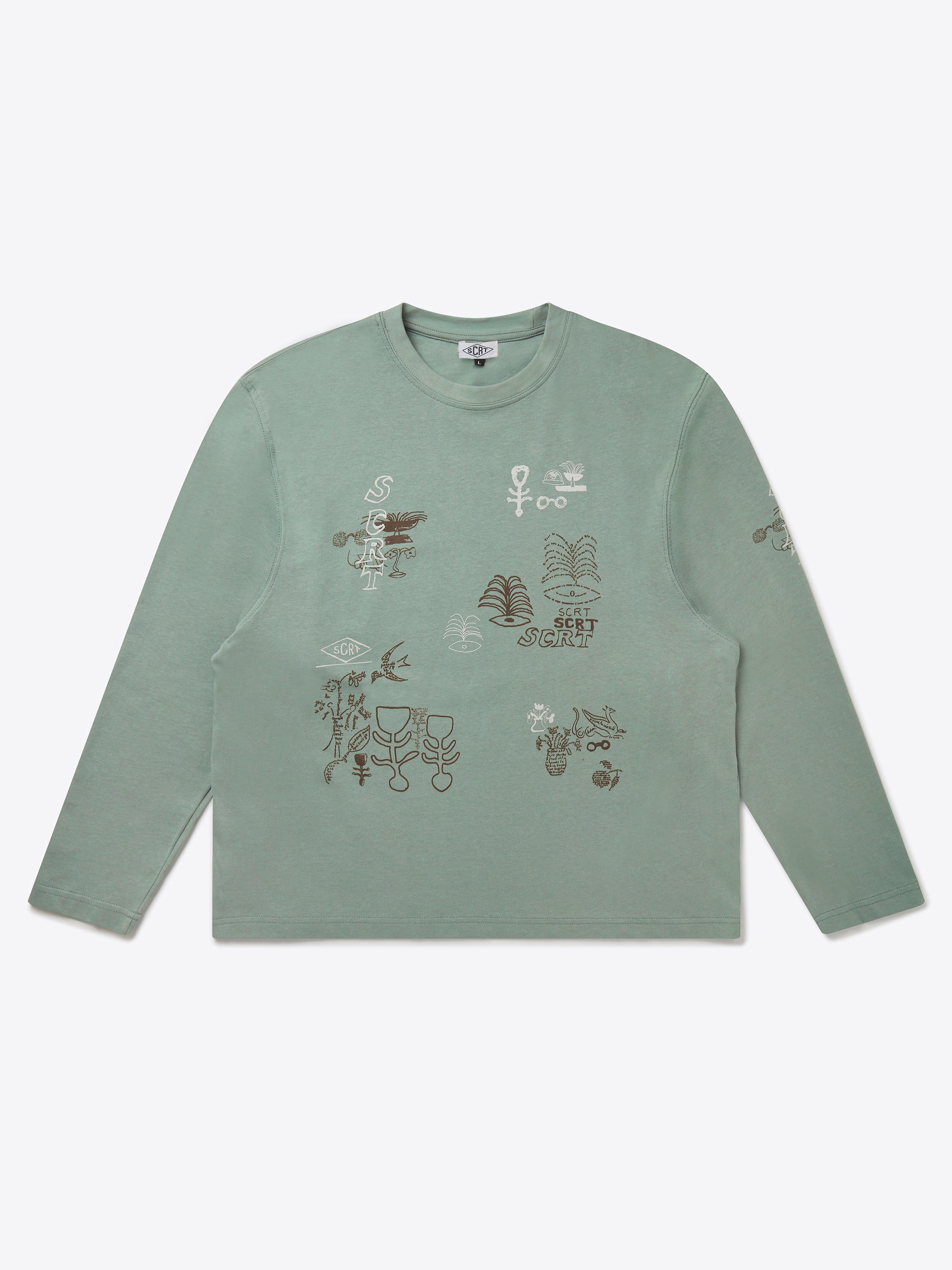 Abstract Long Sleeve - Iceberg Green