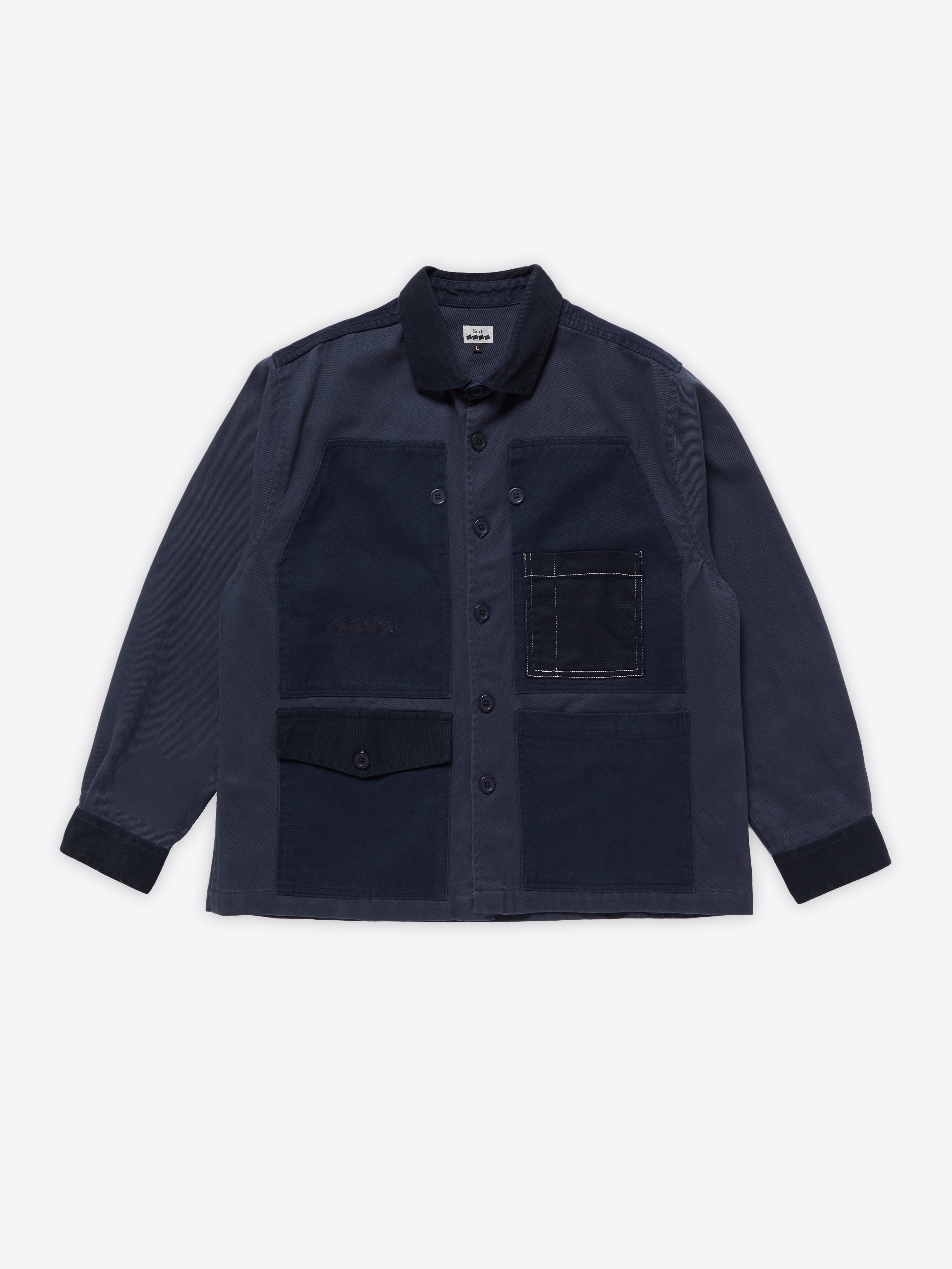 Patchwork Jacket - Navy