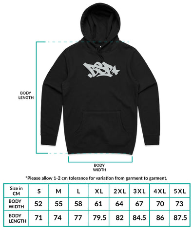 BSP size guide Hoodie