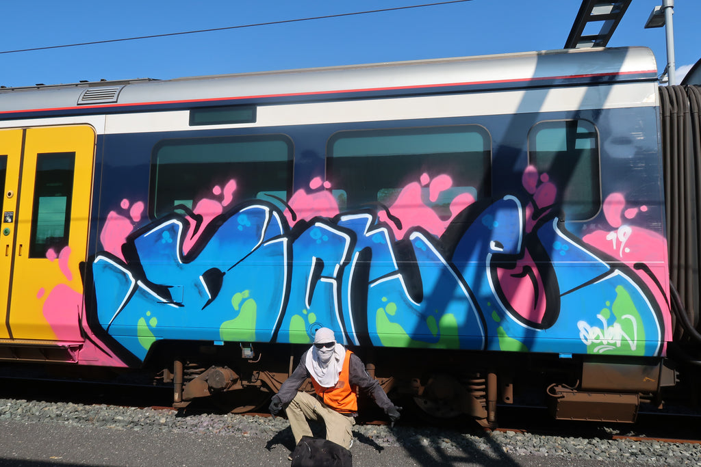auckland train graffiti bsp clothing