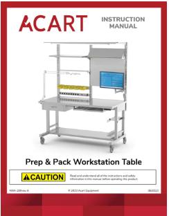 Prep & Pack Workstation Table 