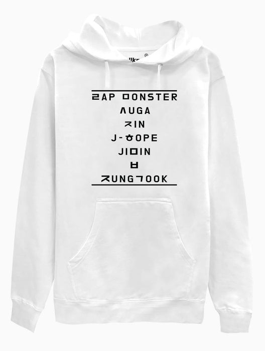 bts hoodie with all names