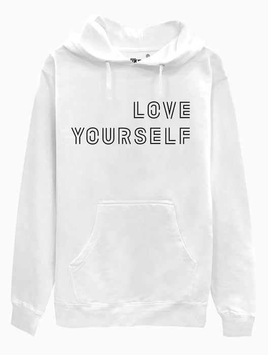 bts love yourself white hoodie