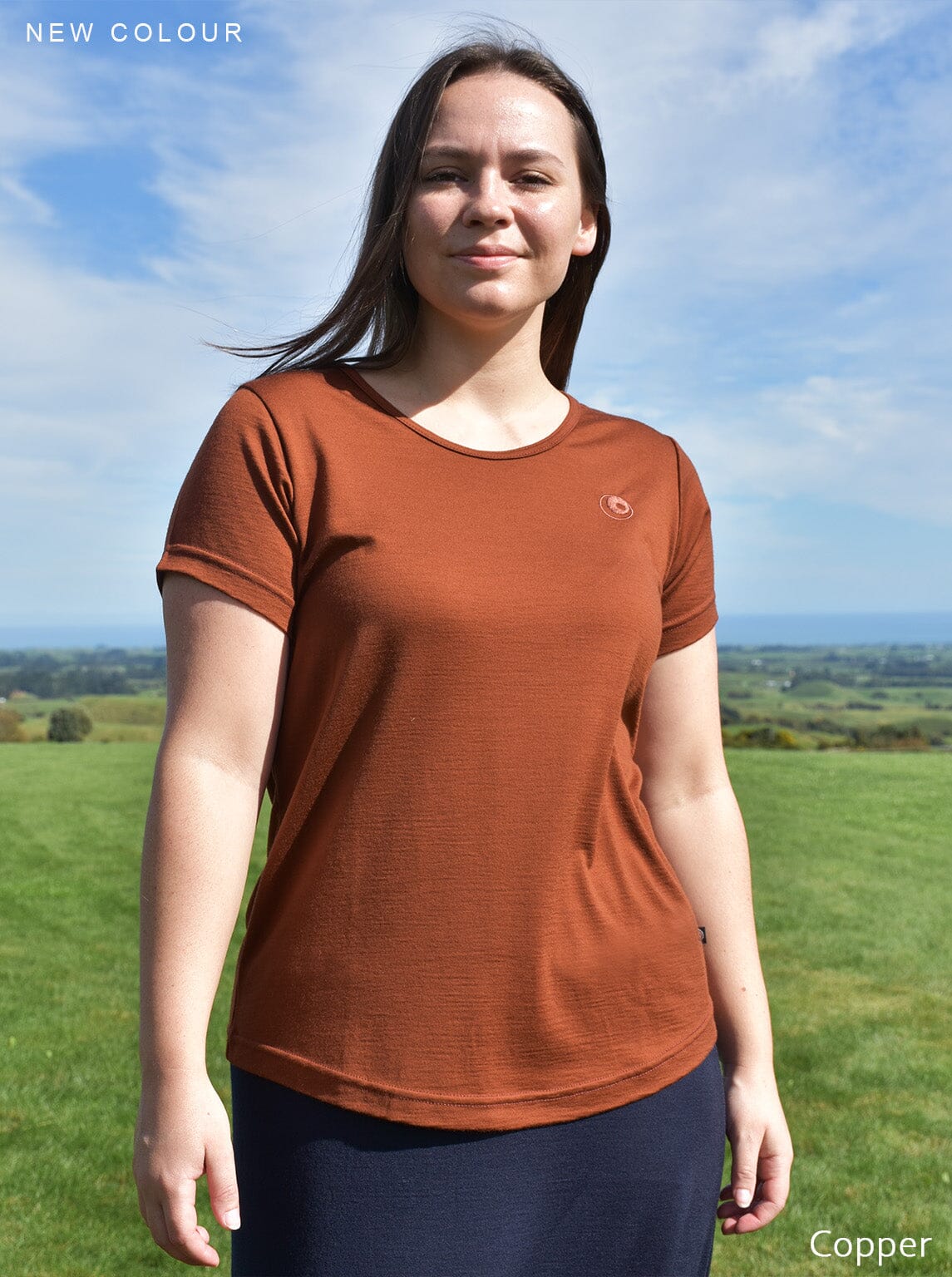 Merino Relax Tee - Glowing Sky New Zealand product image