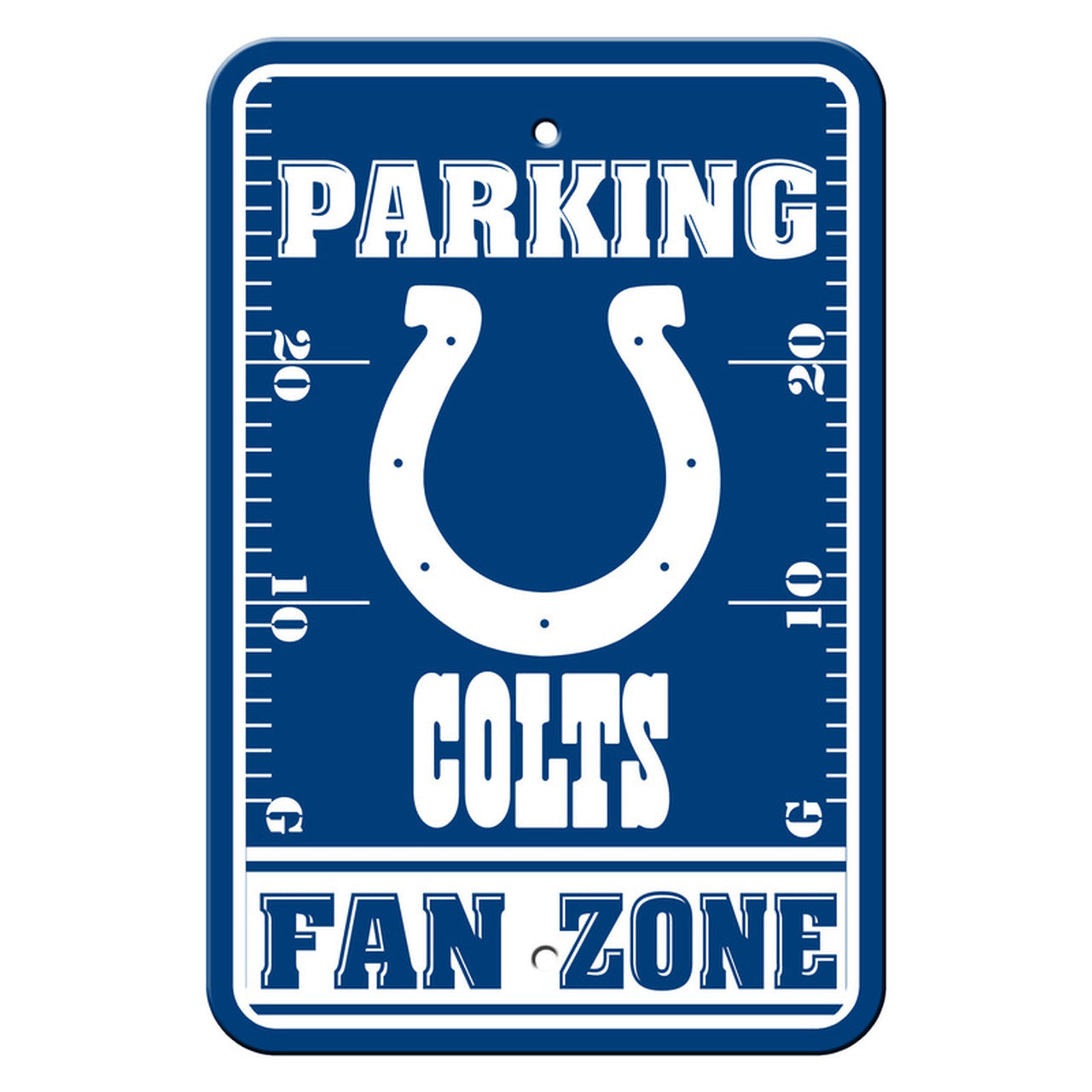 Indianapolis Colts Sign 12x18 Plastic Fan Zone Parking Style