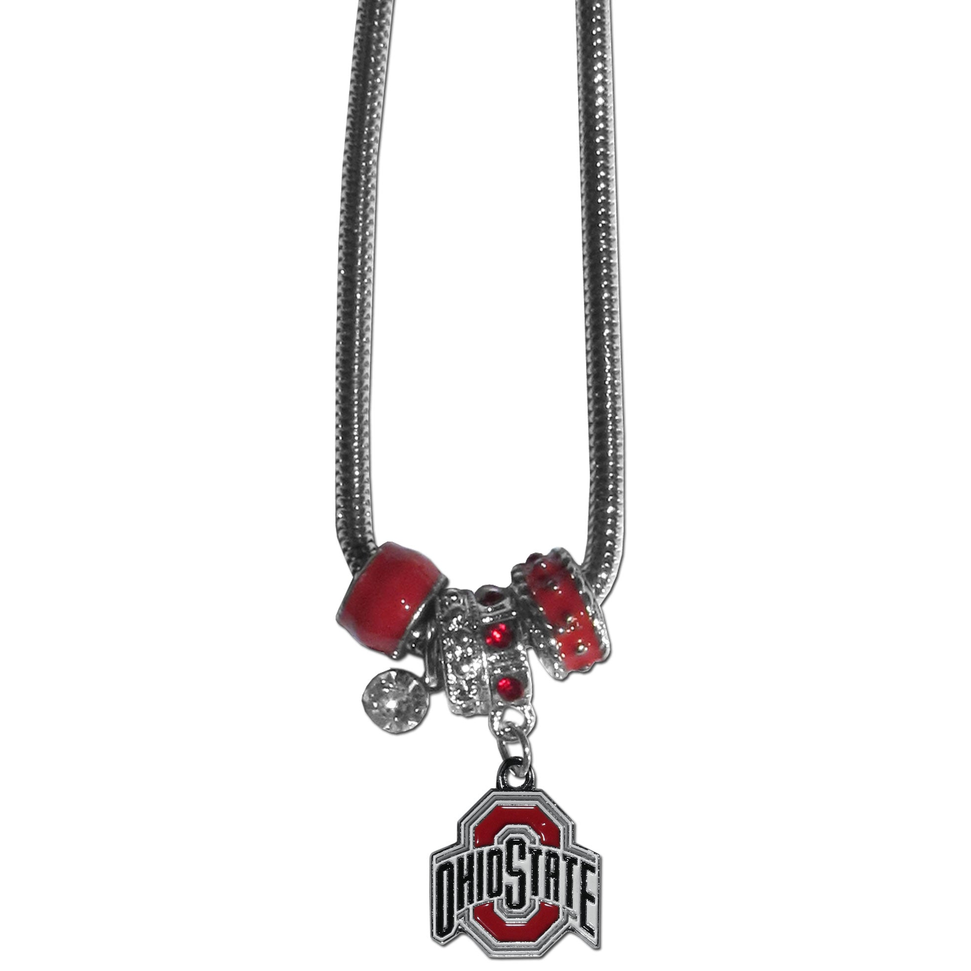 Ohio State Buckeyes   Euro Bead Necklace