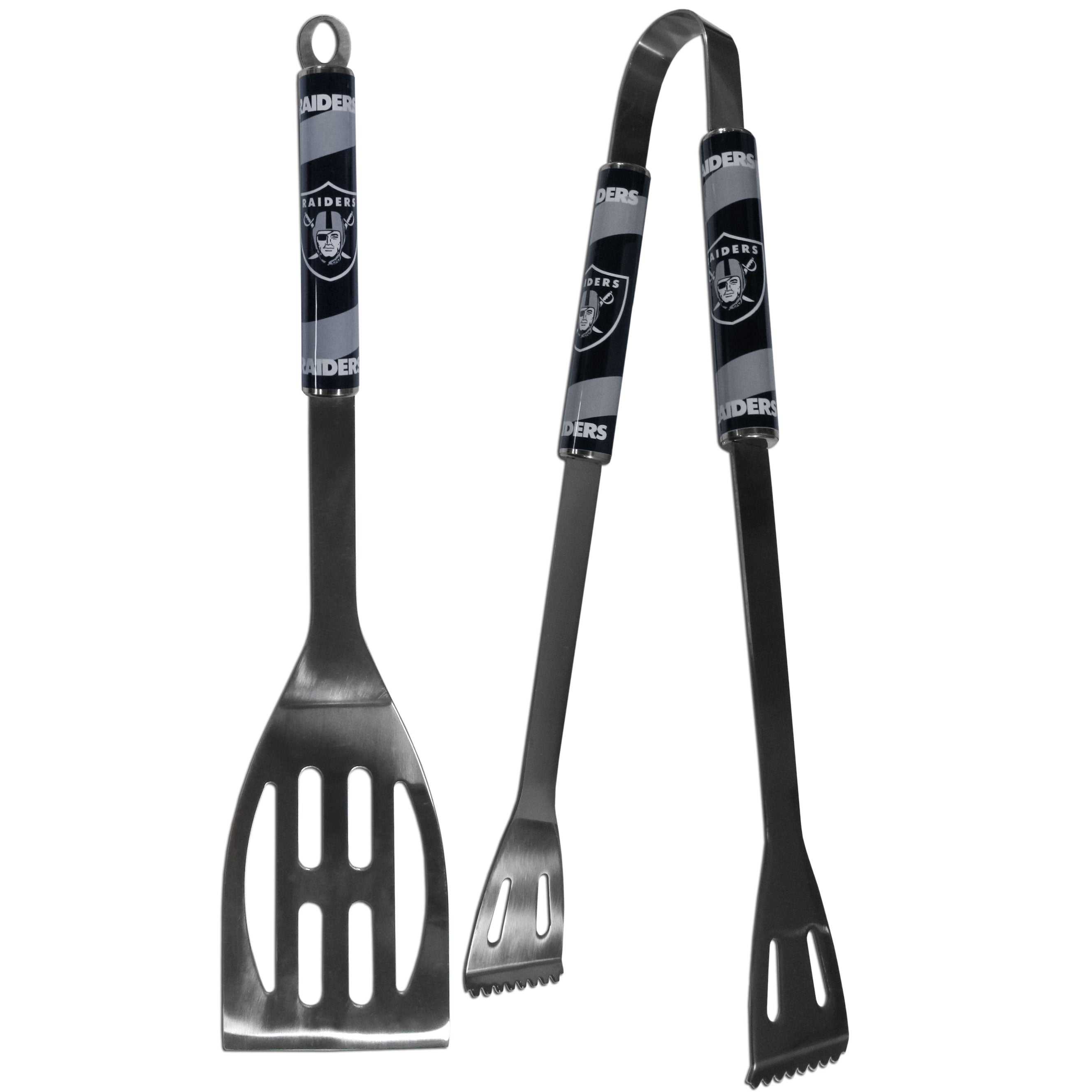 Raiders 2 pc Steel BBQ Tool Set