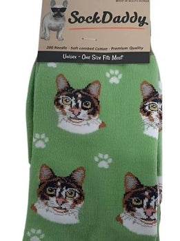 Socks Calico Cat 801-2 H