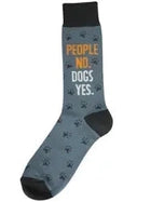 Men's Sock - People No - Dogs Yes - 7019M - Razberry Threads - Dog Socks For Men