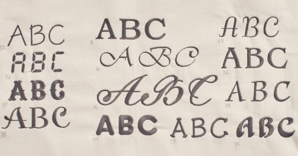 13 EMBROIDERY FONTS