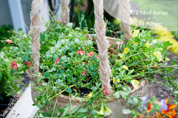 Burlap Hanging Planter_SewingPartsOnline_12