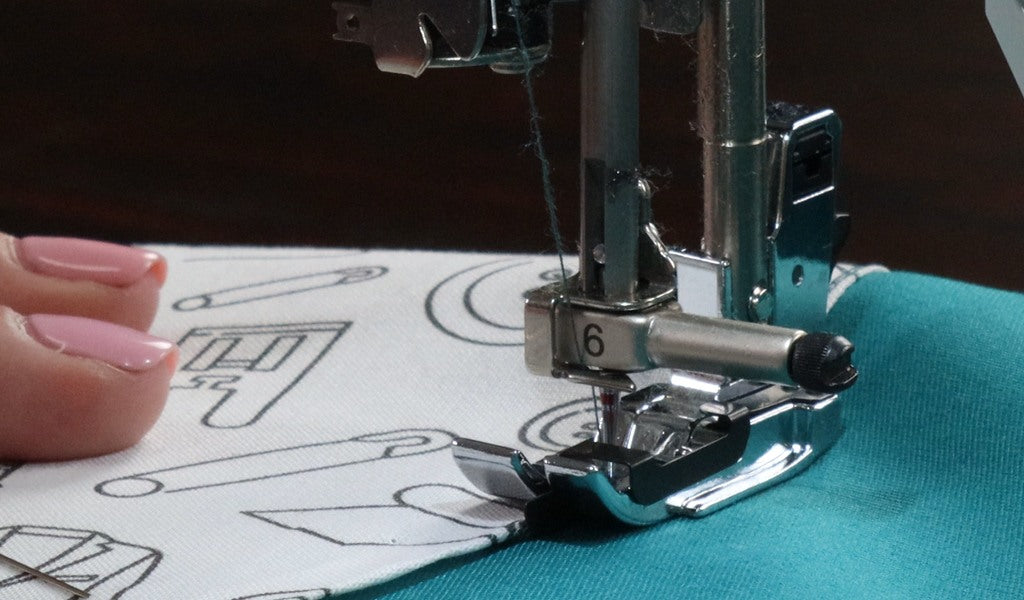 sewing using the edge stitch foot