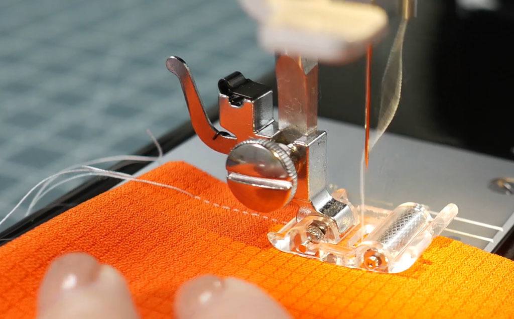 sewing knits with a roller foot