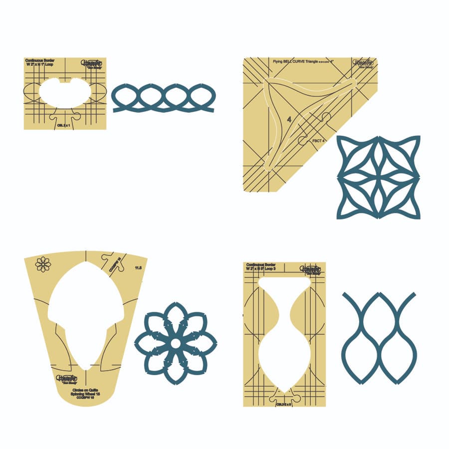 Westalee, Meadow Dance Beautiful Borders Template Rulers (4pc)