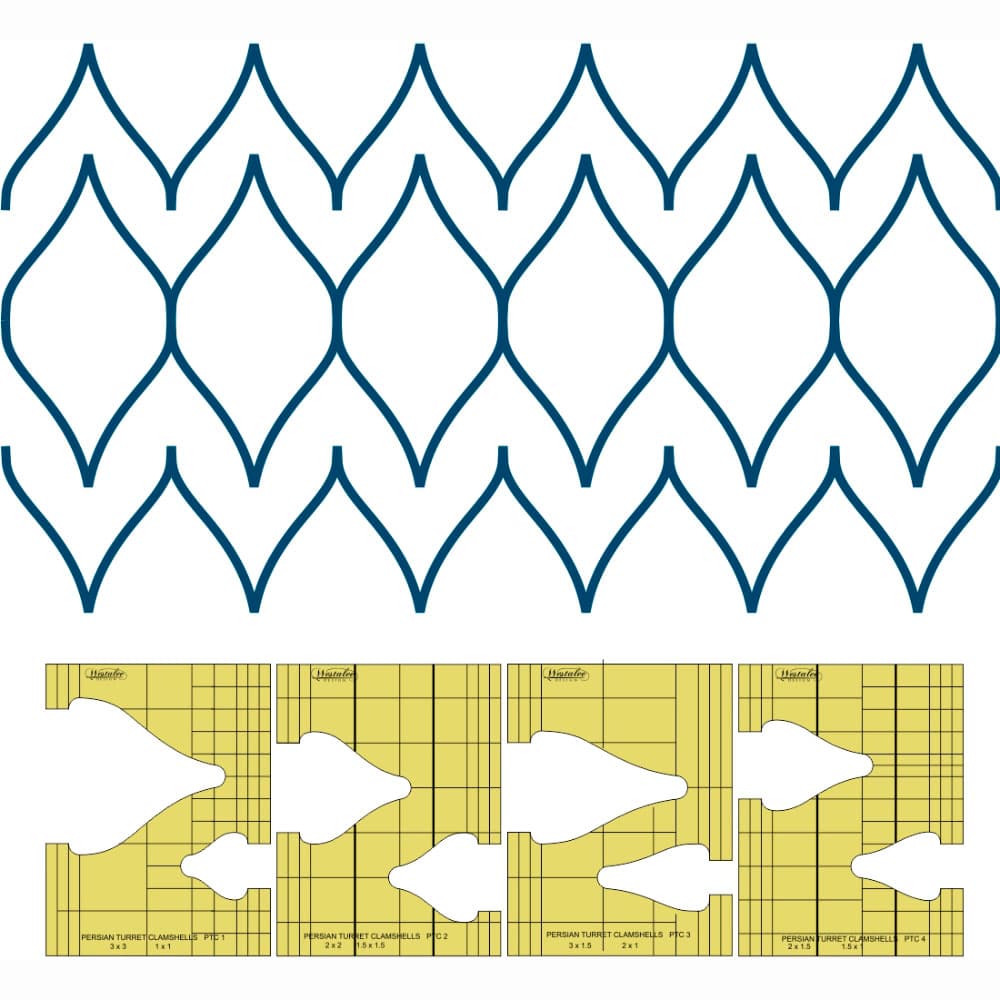 Westalee Design Persian Turrets 4pc Template Set