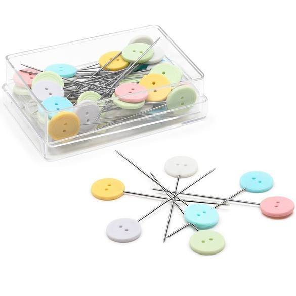 Button pins for sewing