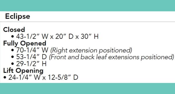 Compact Sewing Cabinet Dimensions