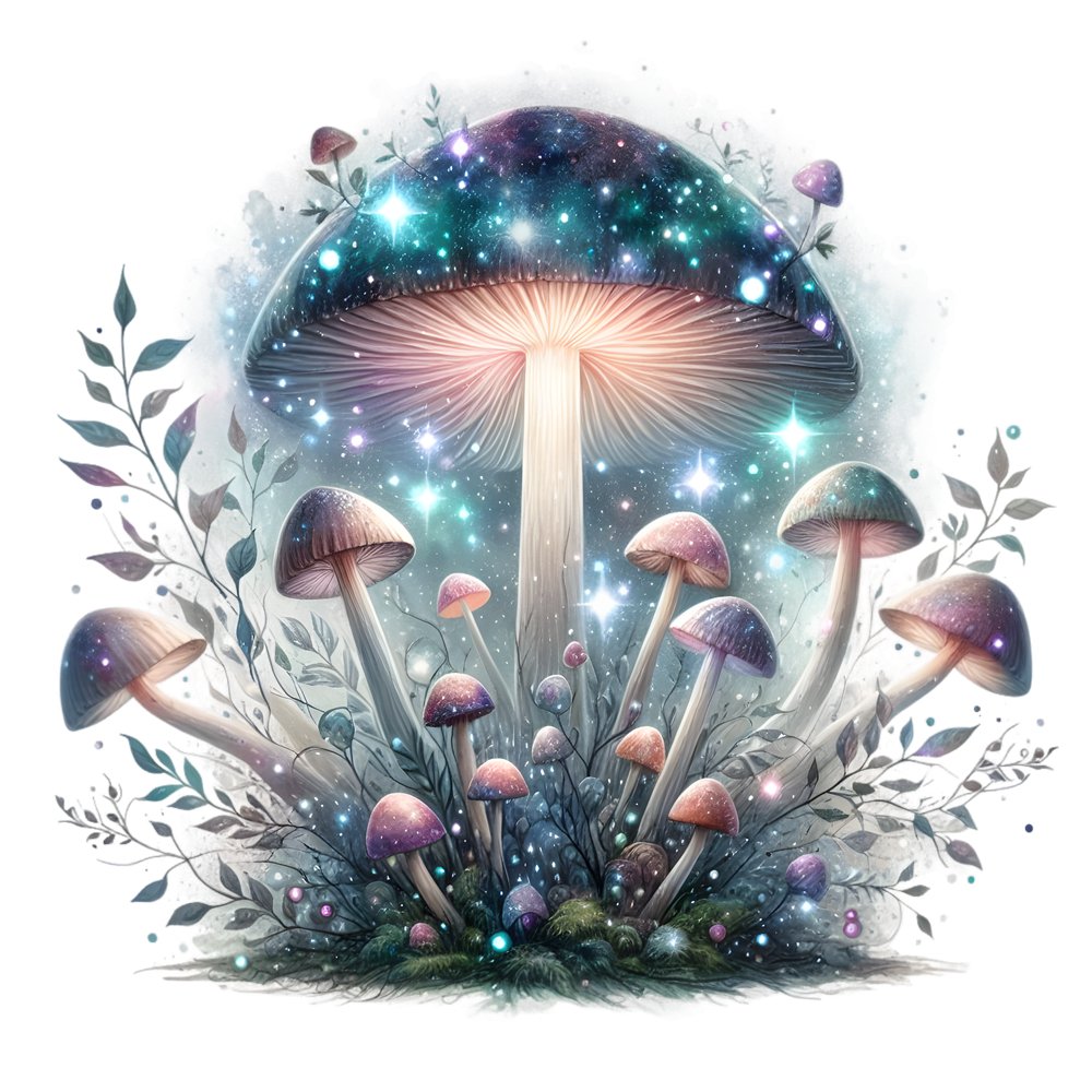 Mushroom Garden #3 Fabric Panel