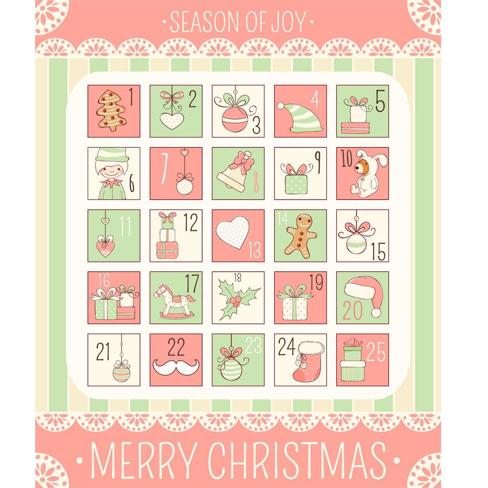 Season Of Joy Advent Calendar Fabric Panel