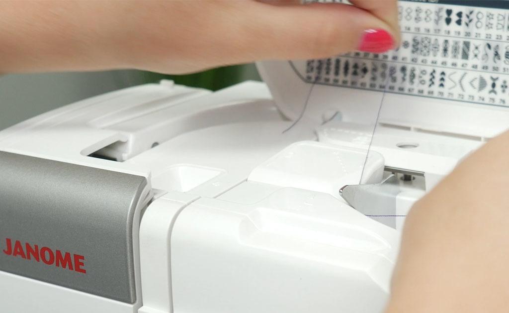 Threading the top guides of a Janome MC9400 QCP