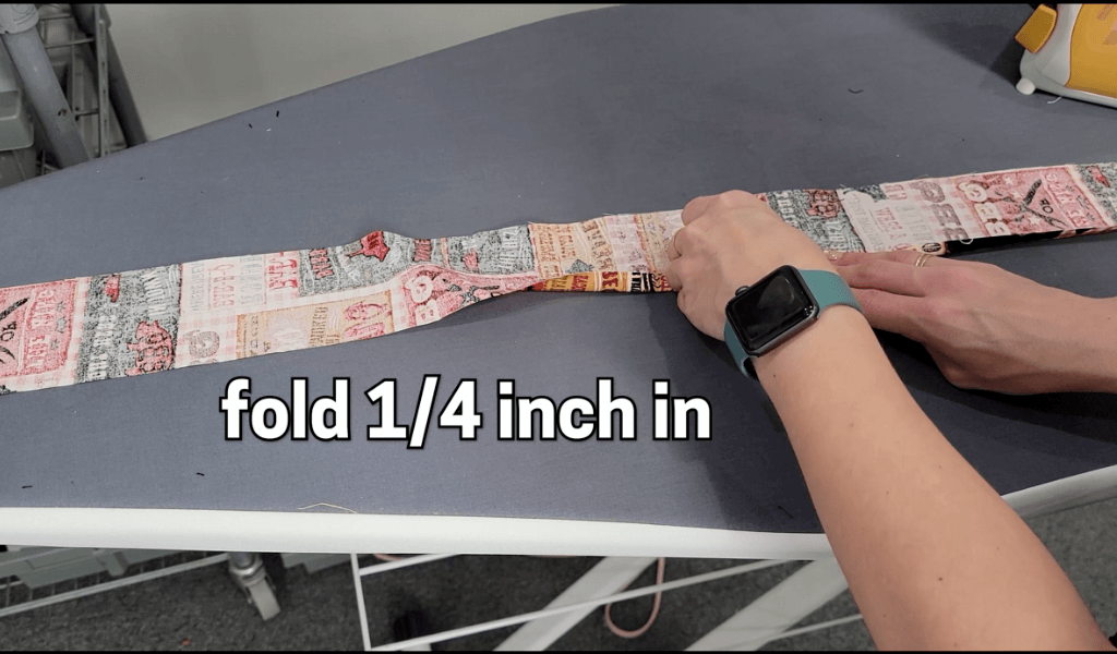 fold side ties before pressing