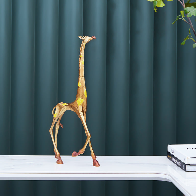 SANLOREN Wholesale Alloy giraffe ornament for Christmas gifts 22.5x7x43cm
