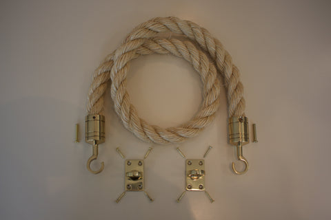 Buff Rope Brass Fixings