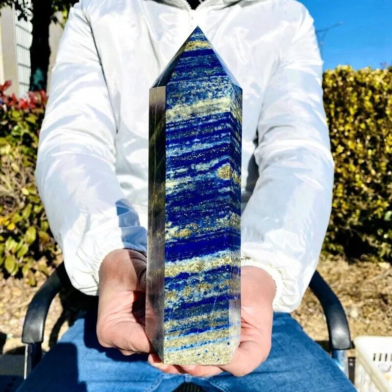 Natural Lapis Lazuli Obelisk: The Mystic Tower of Enlightenment