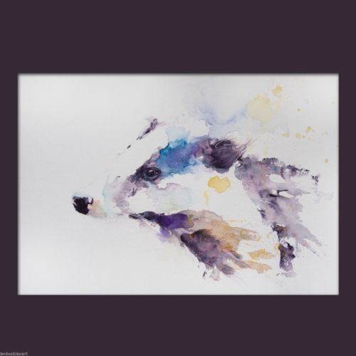 JEN BUCKLEY signed LIMITED EDITON PRINT of my original BADGER watercolour   - Jen Buckley Art
 - 2