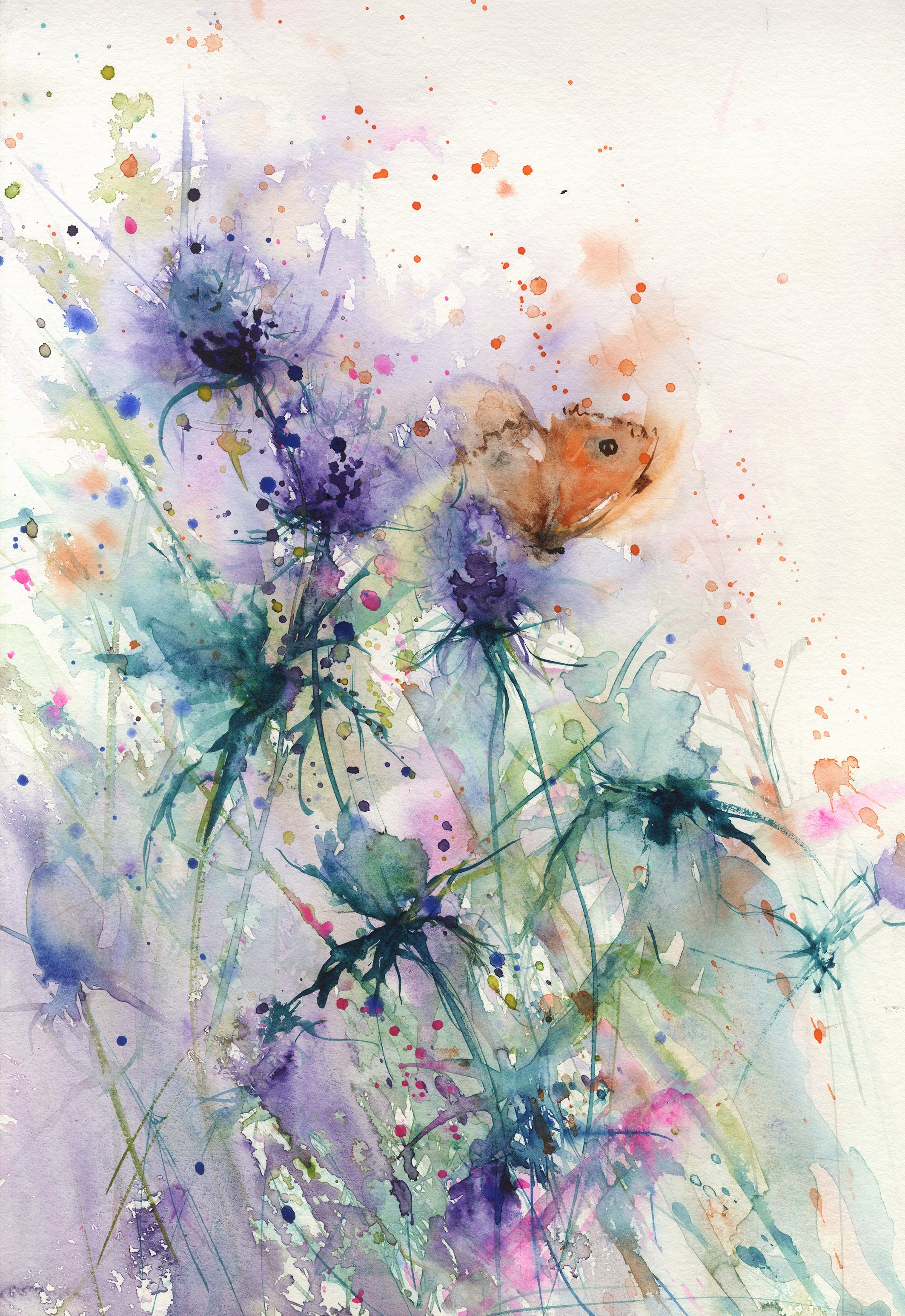 home products contemporary floral art print from original watercolour ...