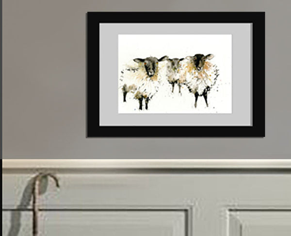 signed LIMITED EDITON PRINT of my original blackface SHEEP