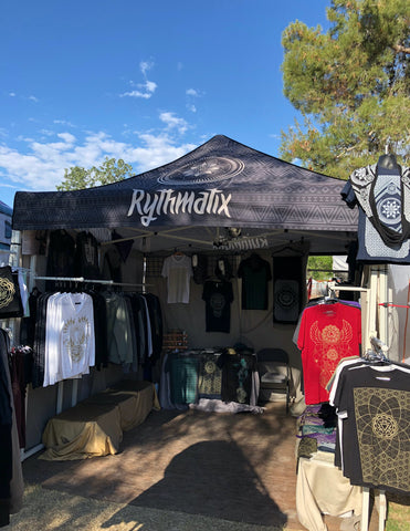 Rythmatix booth at sunny Lightning in a Bottle 2019. 