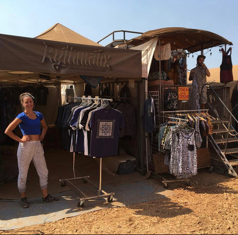 Rythmatix booth at Oregon Eclipse, featuring the inimitable Katie J!