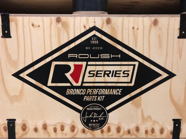 plywood with R Series logo painted on it.
