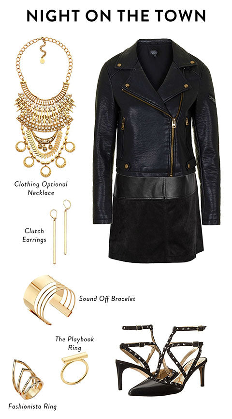 Night On The Town Outfit with Jewelry