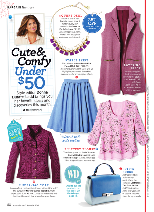 7 Charming Sister Jewelry in Woman's Day Magazine