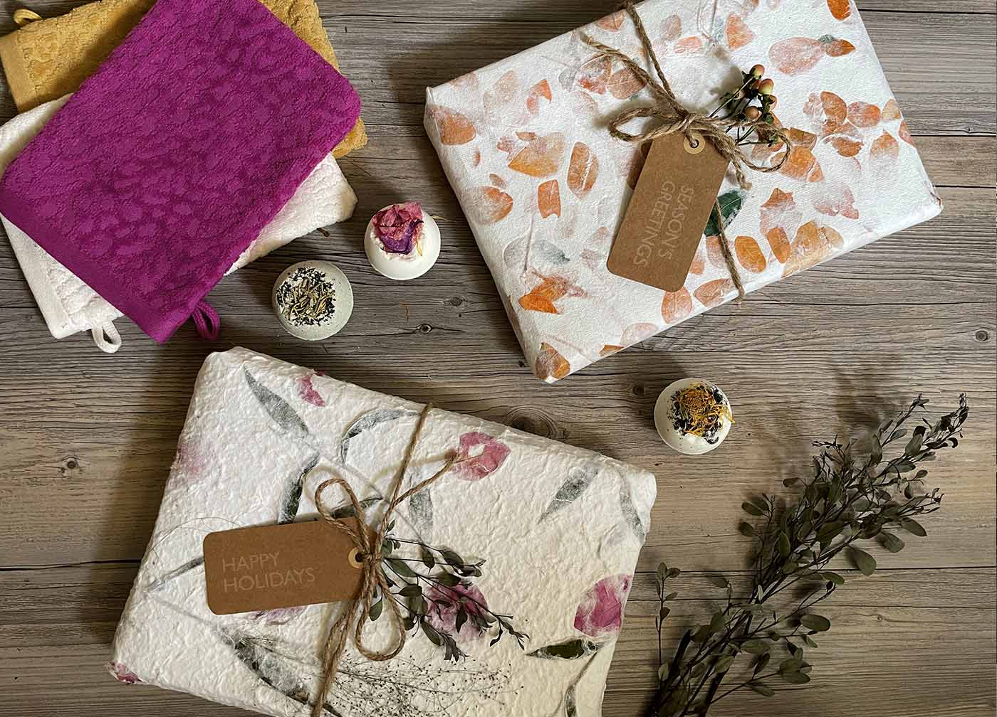 botanical mulberry paper gift wrap ideas