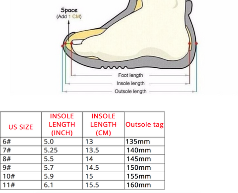 mini melissa shoe size chart